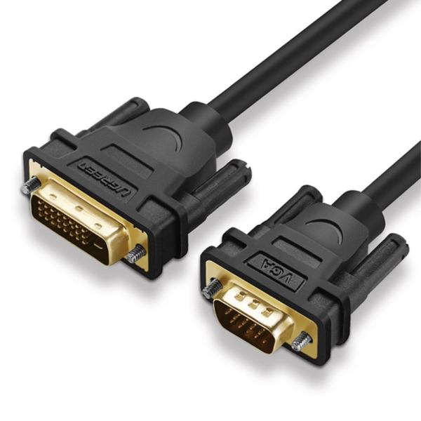 CABLE DVI-D 24+1 MACHO A VGA MACHO MM118 30838 UGREEN 1.5M NEGRO
