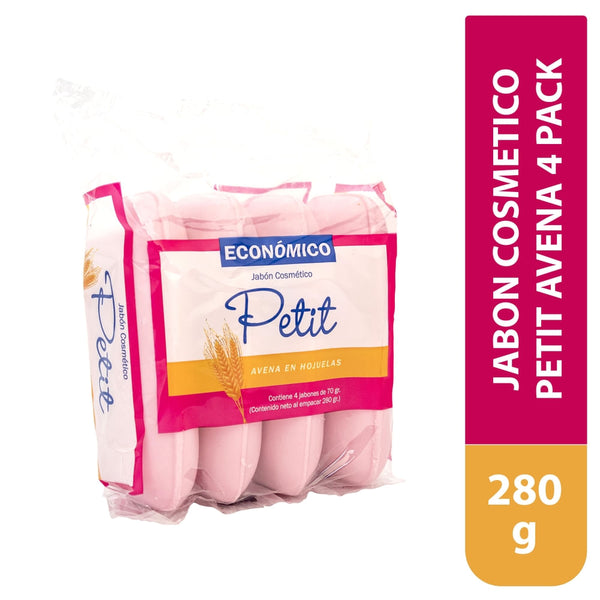 Jabón Petit Cosmetico Avena 4 Pack - 280 G