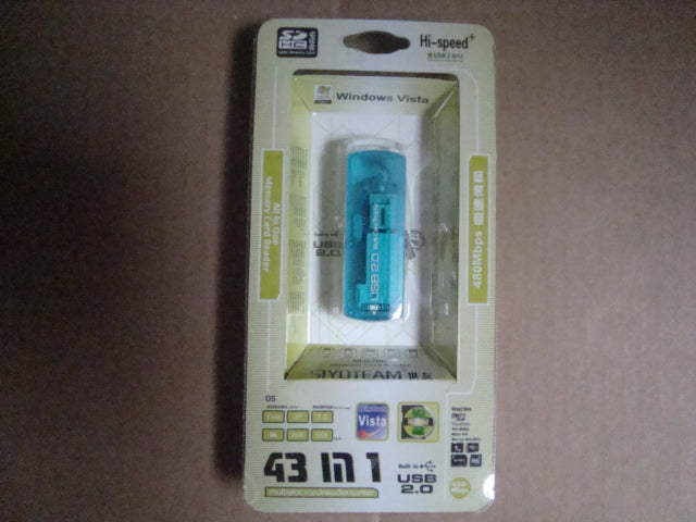 LECTOR USB DE MEMORIA SIYOTEAM SY-681 TURQUEZA