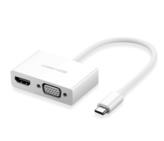 CABLE TIPO C A HDMI VGA NM123 30843 UGREEN BLANCO