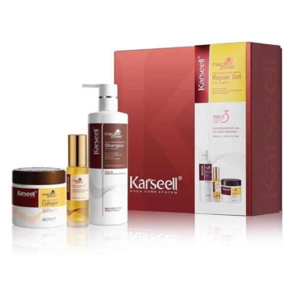 Kit Shampoo+ Mascarilla Capilar De Colágeno+ Aceite De Esencia De Maca Karseell