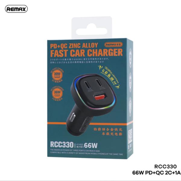 CARGADOR CUBO CARRO RCC330 SERIE EARL REMAX NEGRO