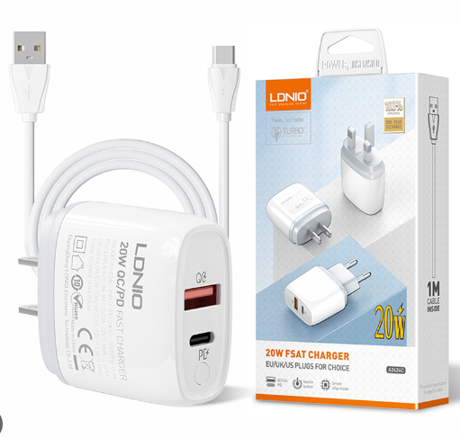 CARGADOR CASA A2424C LDNIO LIGHTHING BLANCO