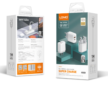 CARGADOR CASA A2421C LDNIO TIPO C BLANCO