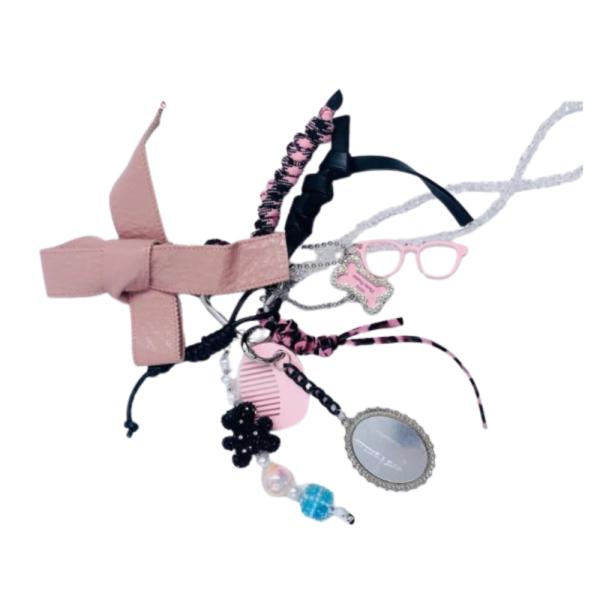 Llavero Chunky Con Charm De Espejo