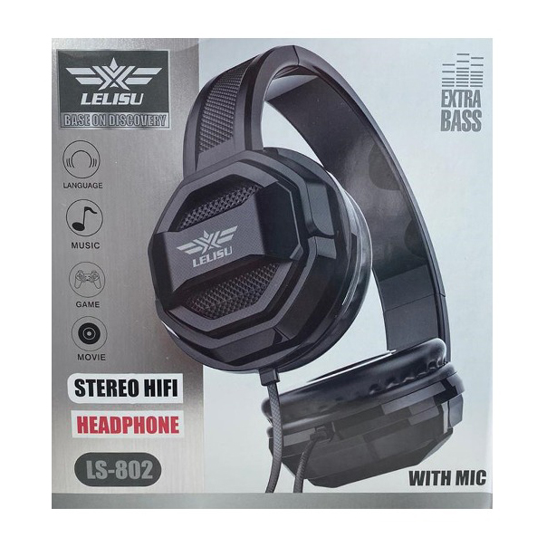 AUDIFONOS MANOS LIBRES LS-802 LELISU NEGRO