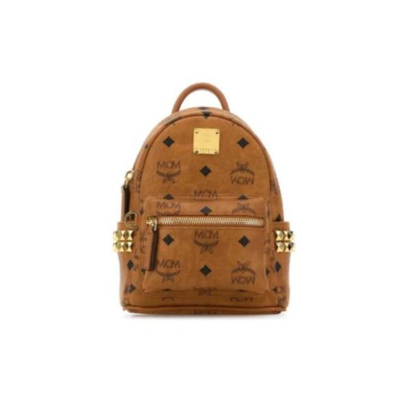 Mochila Espalda Mcm Chica Cafe Claro