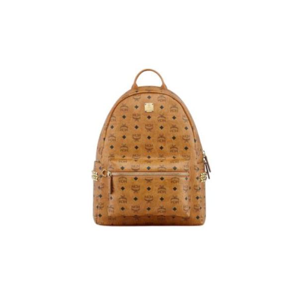 Mochila Espalda Mcm Grande Cafe Claro