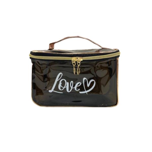 Neceser Diseño Love Plastico Modelo 251-6 Negro