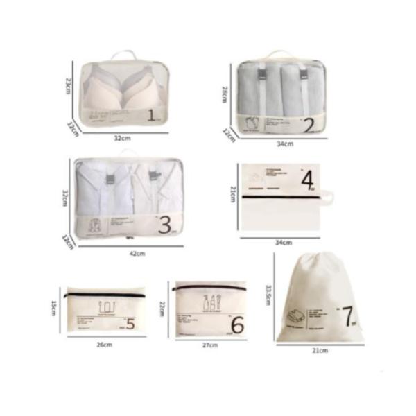 Organizador De Equipaje Modelo Bb41 Beige