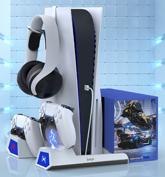 ESTANTE CARGADOR PARA PLAY STATION 5 PG-P5023 IPEGA NEGRO