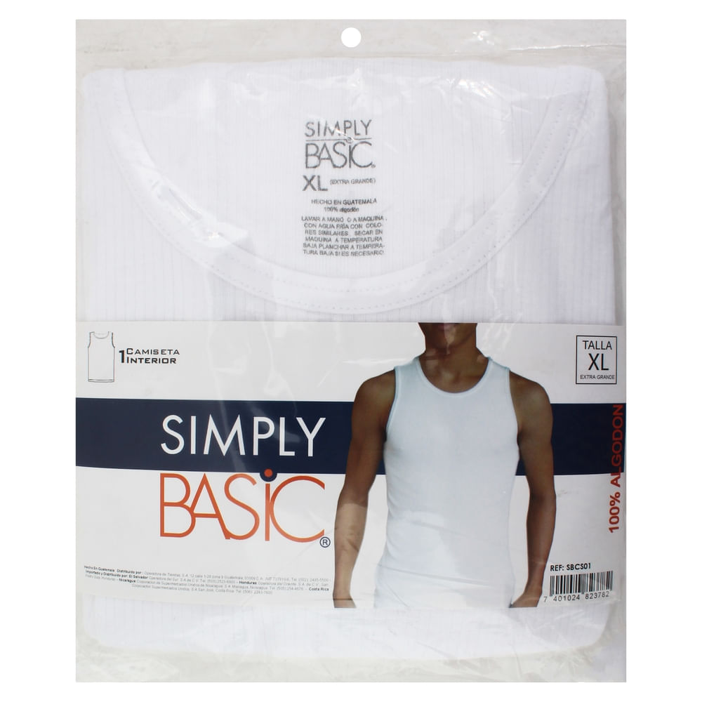 Camiseta Simply Basic Sin Manga Cab T Xl