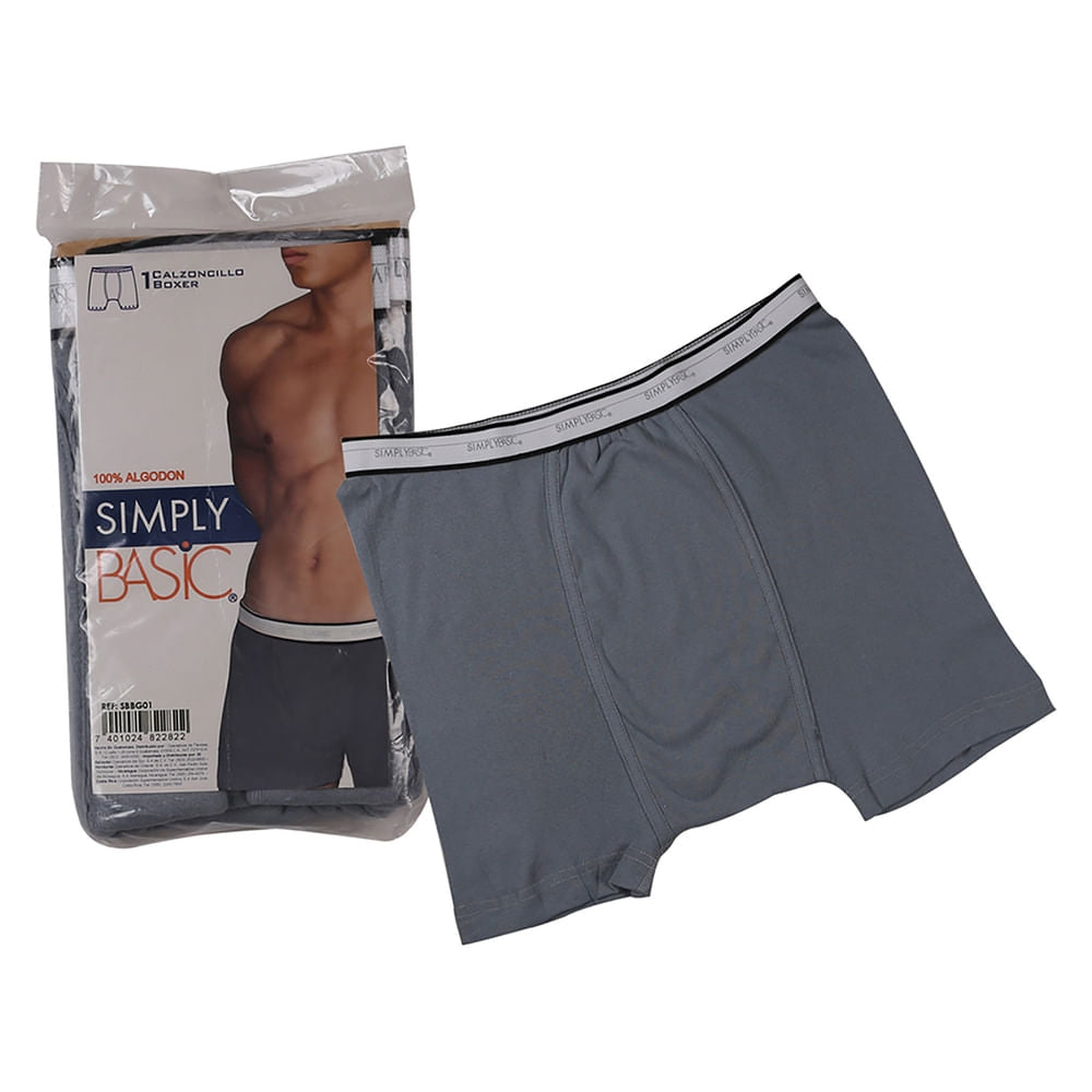 Boxer Simply Basic Caballero Gris T M