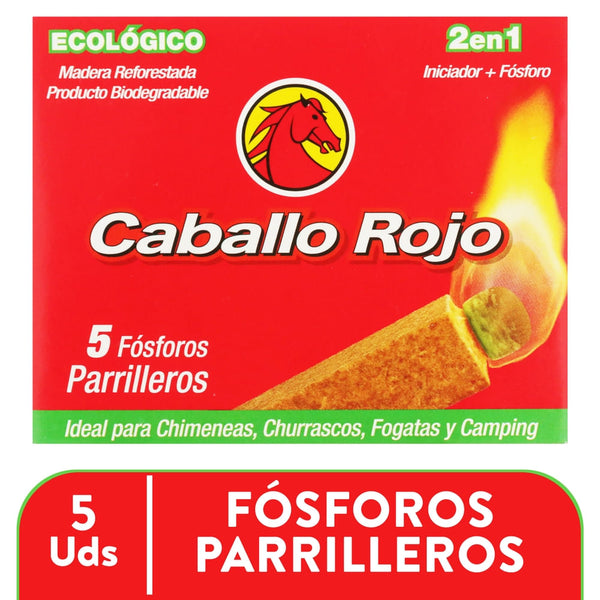 Fosforos Parrilleros Caballo Rojo