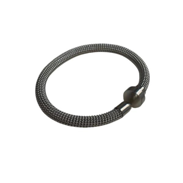 Pulsera DE Acero Rigida Gruesa Plateado