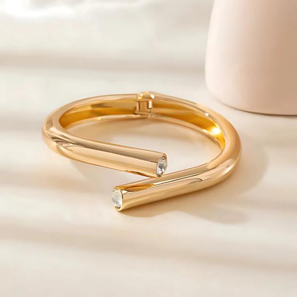 Pulsera Ajustable De Cuero Hermes Negro/Plateado