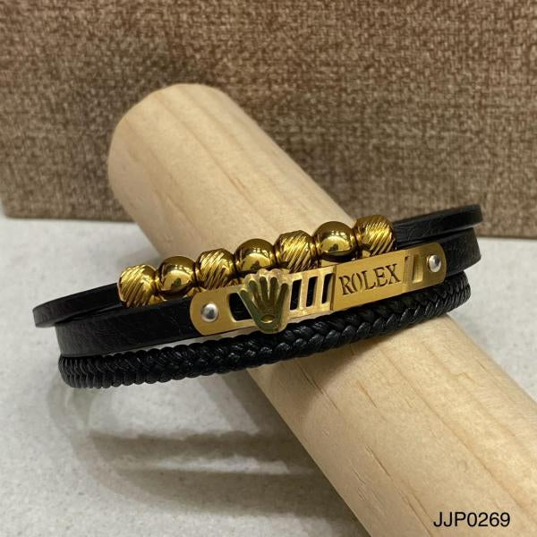 Pulsera DE Acero Rigida Gruesa Dorado