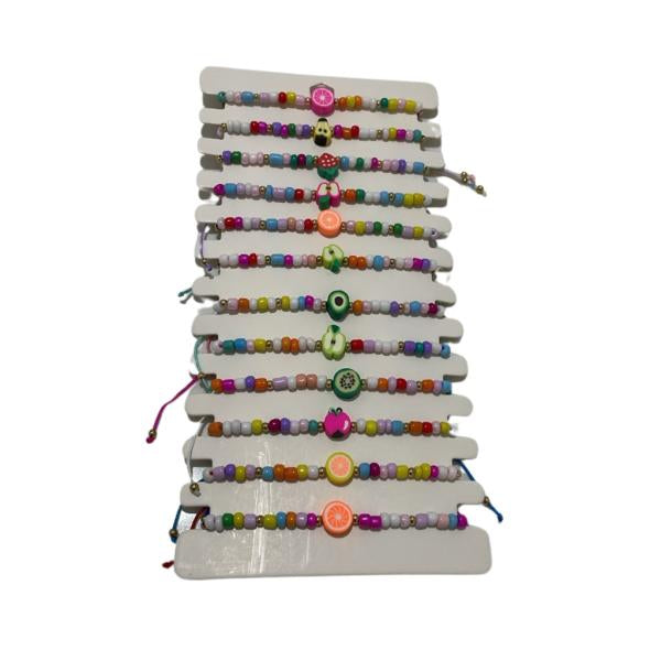 Pulsera De Hilo Diseño Frutas Y Abalorios Modelo Hn1218