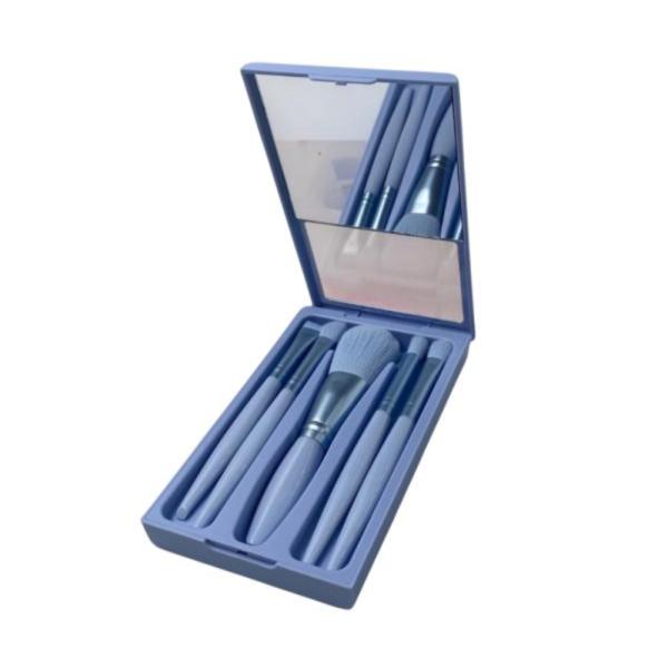 Set De Brochas Con Organizador Modelo Sl-28714-9 Celeste