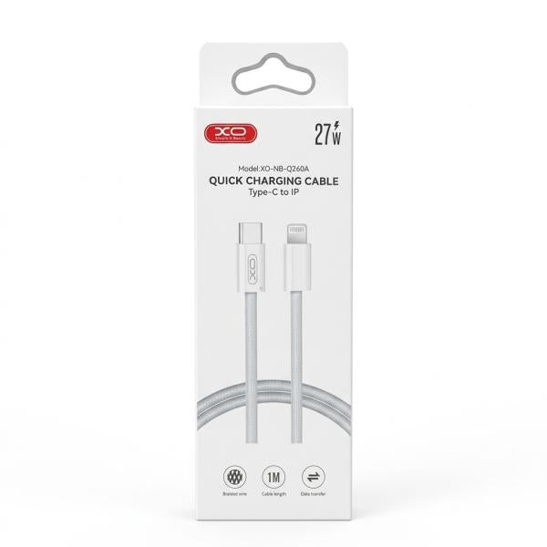 CABLE TIPO C A LIGHTNING MODELO NB-Q260A 27W XO BLANCO