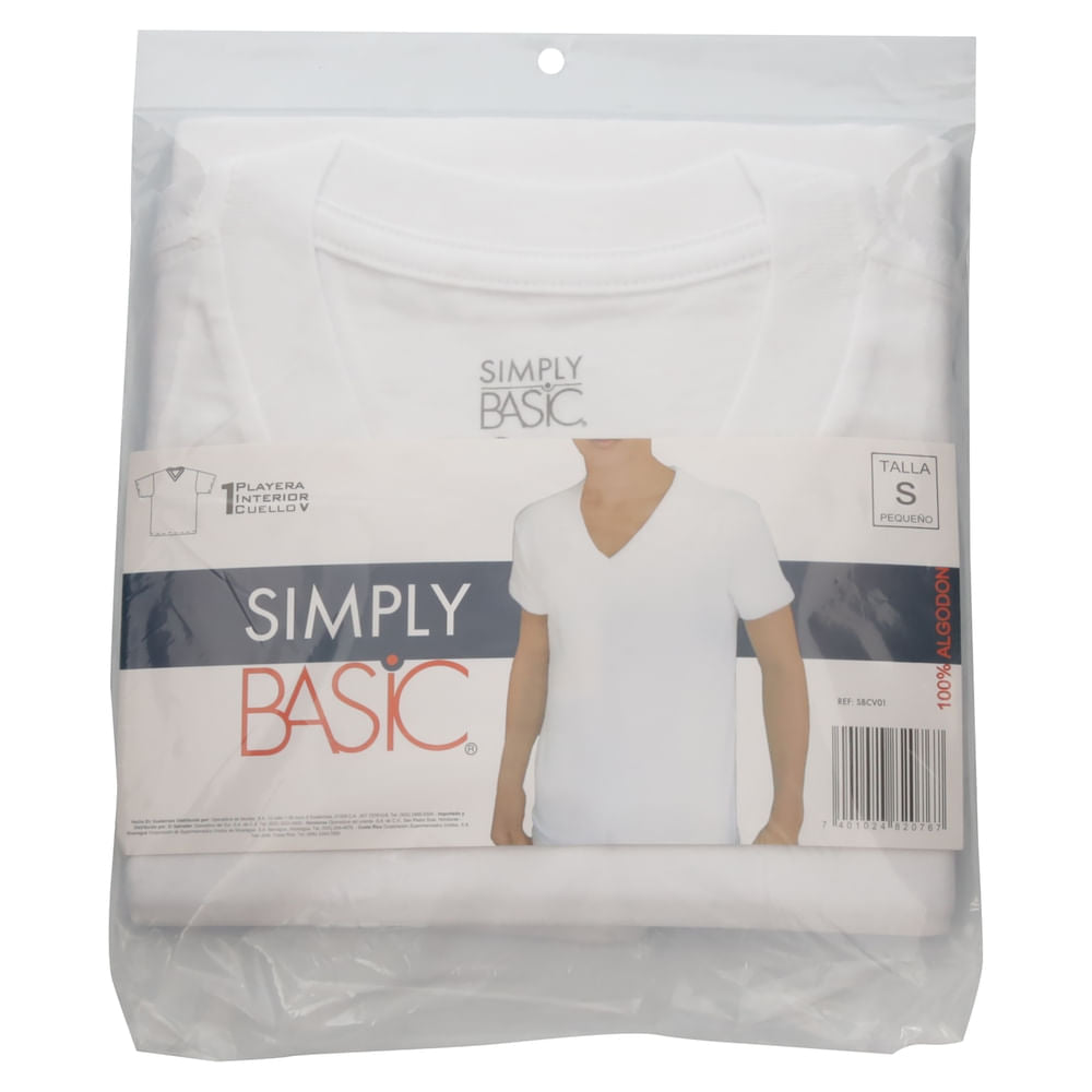 Playera Simply Basic Cab Cuello V T S