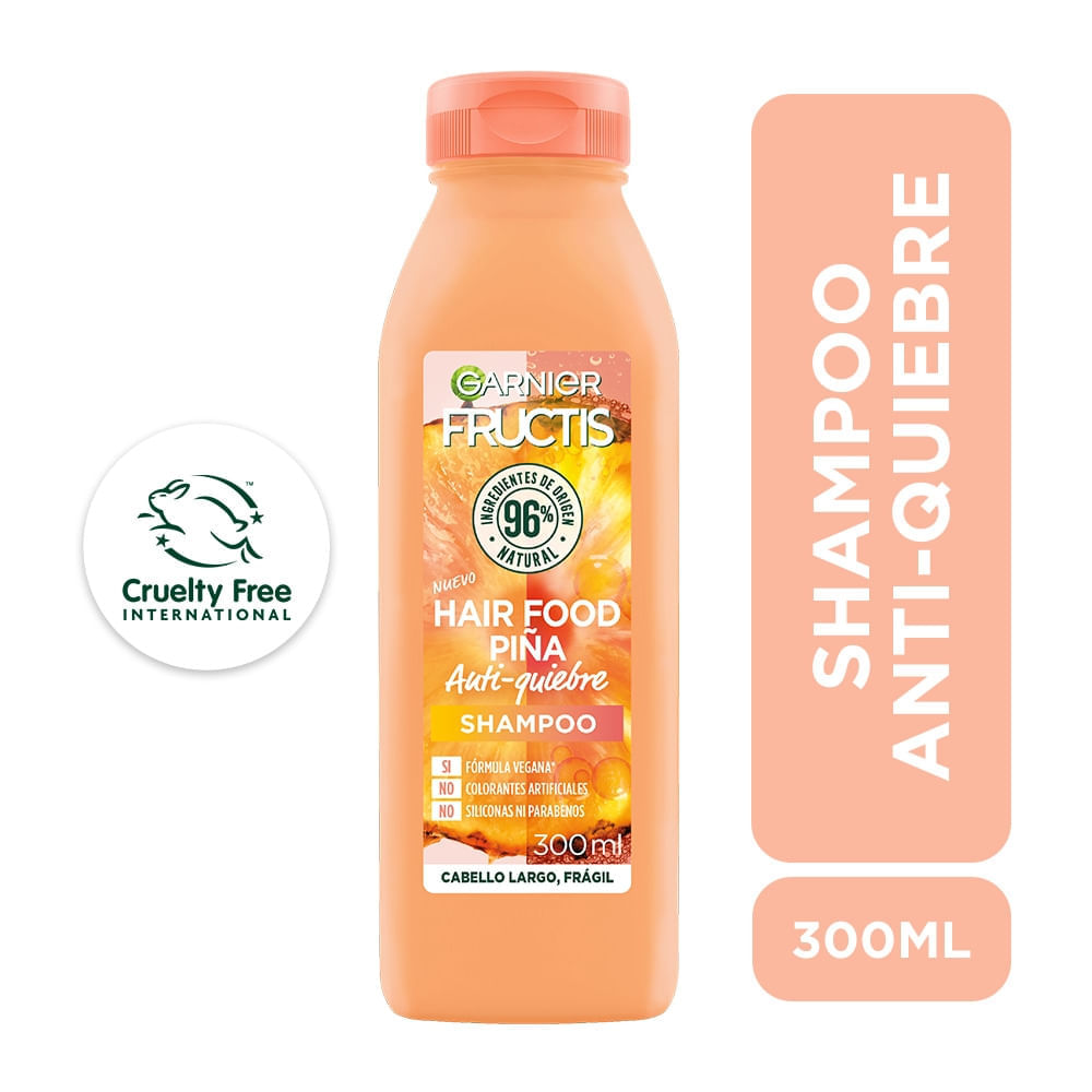 Shampoo Anti-quiebre Garnier Fructis Hair Food Piña - 300 Ml