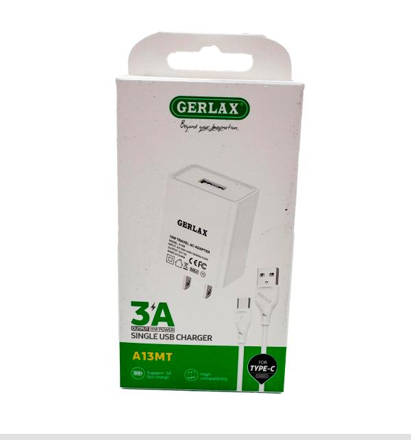 Cargador Completo Usb A Tipo C A13Mt Gerlax Blanco