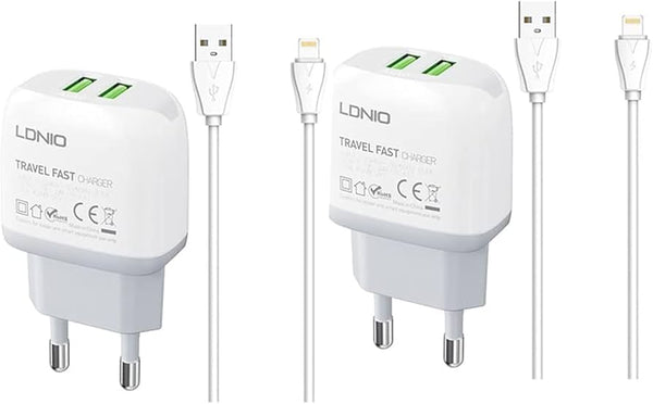 CARGADOR CASA A2219 LDNIO LIGHTNING BLANCO