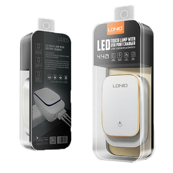 Cargador Casa Con Lampara A4405 Ldnio Tipo C Blanco