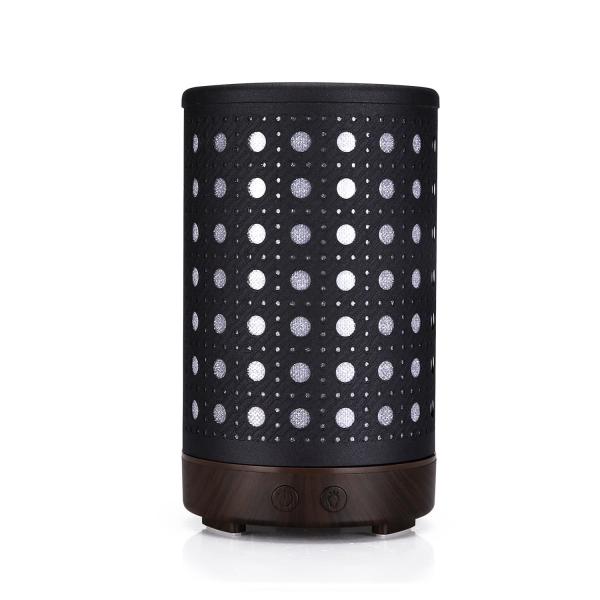 DIFUSOR AROMA HUMIDIFICADOR NEGRO CON MADERA