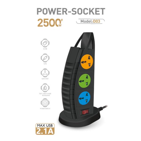 REGLETA D03 LUCKY HAWK NEGRO