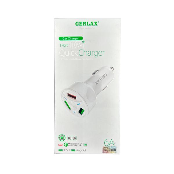 Cargador Cubo Carro Gc-06 Gerlax Blanco Micro B