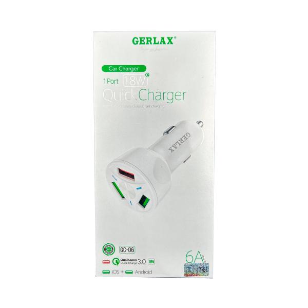 Cargador Cubo Carro Gc-06 Gerlax Blanco Tipo C