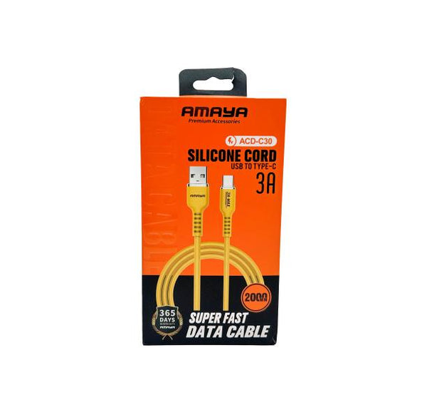 CABLE USB TIPO C ACD-C30 AMARILLO 2M