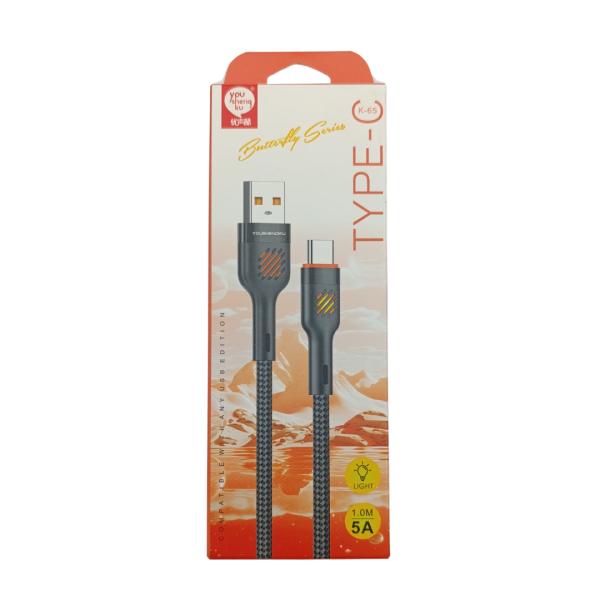 Cable Usb Tipo C K-65 Youshengku Negro