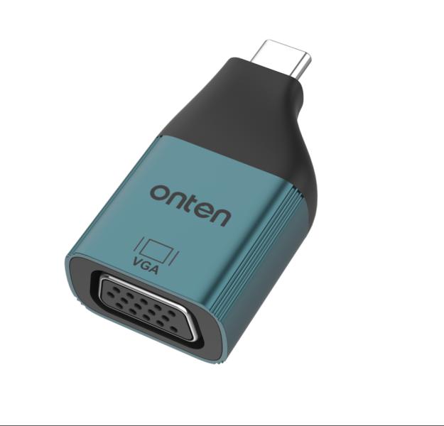 CONVERTIDOR USB TIPO C MACHO A VGA HEMBRA OTN-UC105 ONTEN NEGRO