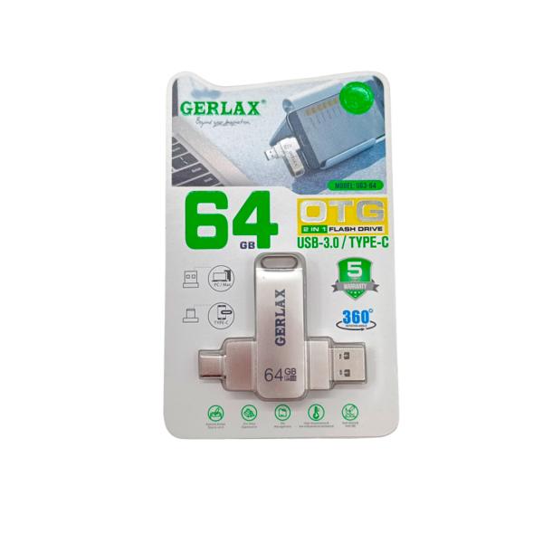 LLAVE MAYA UG3 GERLAX 64GB PLATEADA