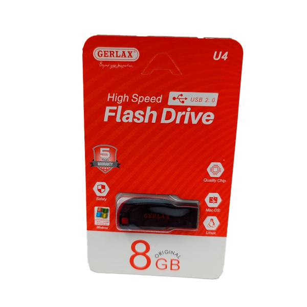 Gerlax Llave Maya U4 Gerlax Negro Rojo 8GB Negro Rojo 8