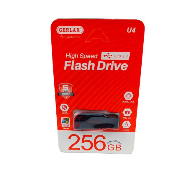 LLAVE MAYA U4 GERLAX NEGRO ROJO 256GB