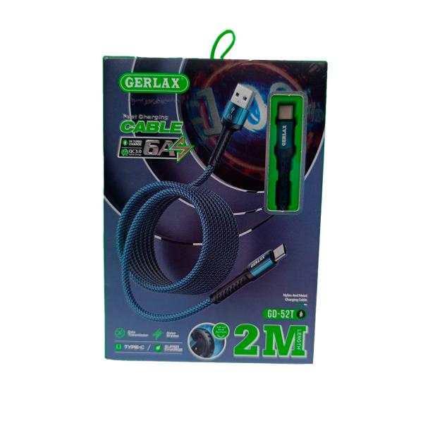 Cable Usb Tipo C GD-52T2 Gerlax 2M Azul