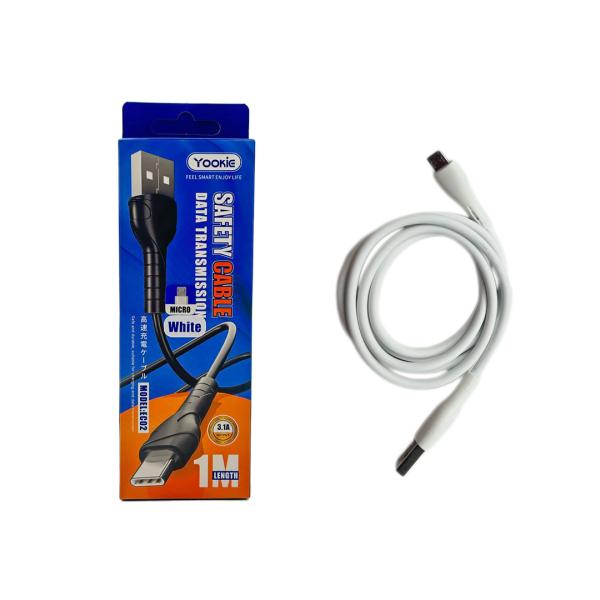 Cable Usb Micro B EC02 Yookie Blanco