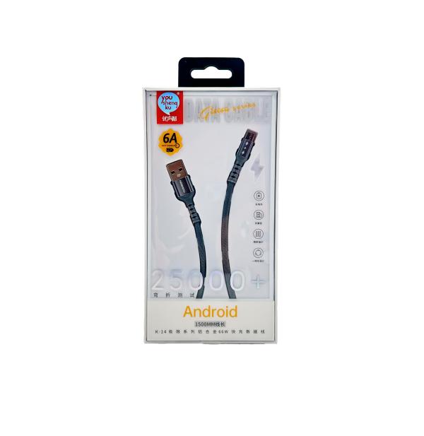 Cable Usb Micro B K-14 Youshengku Negro