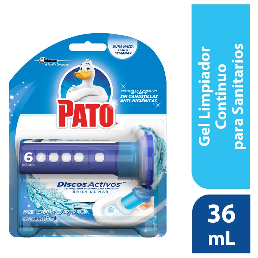 Discos Pato Para Baños Activos Brisa De Mar Con Un Aplicador - 36 Ml
