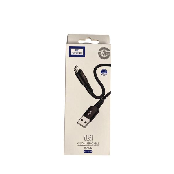 Cables Usb Micro V8 Ec-121M Earldom Negro