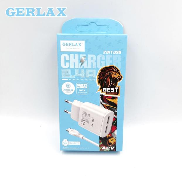 Cargador Casa A2Mv Gerlax Blanco Micro B