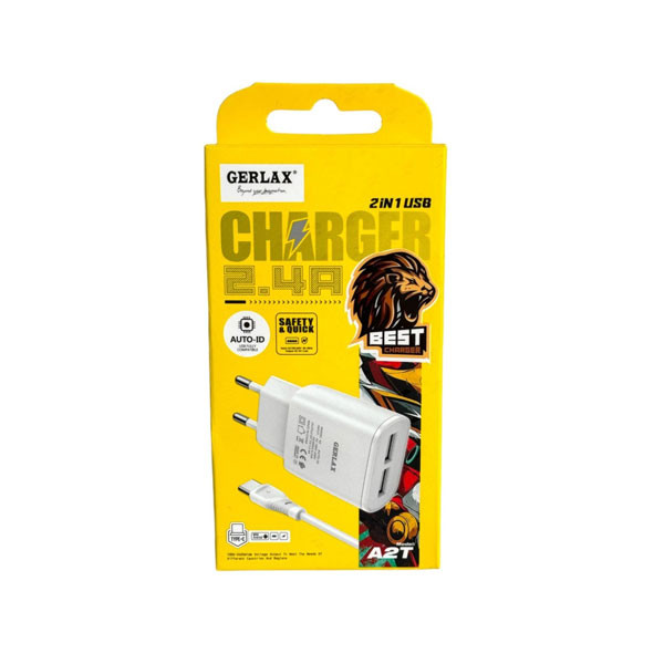 Cargador Casa A2Mt Gerlax Blanco Tipo C