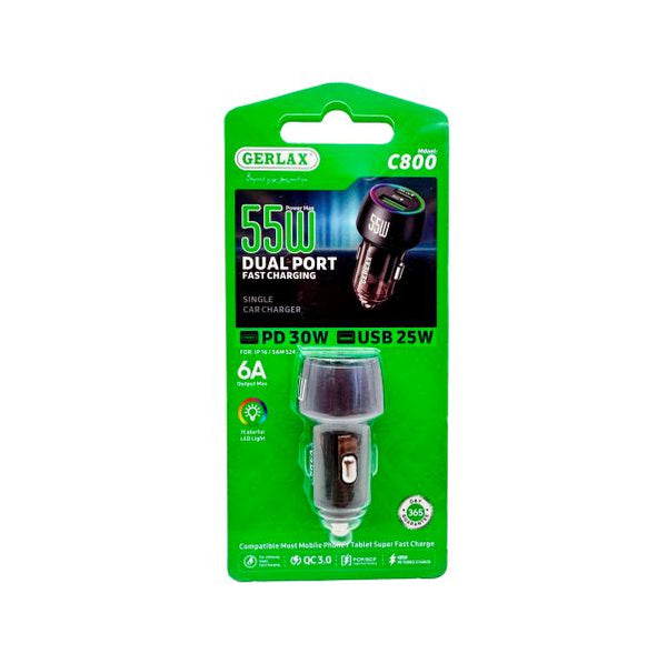 Gerlax Cargador Cubo Carro C800 Gerlax Gris