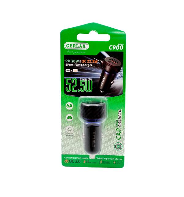 Gerlax Cargador Cubo Carro C900 Gerlax Gris