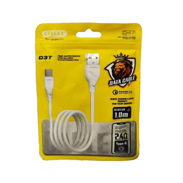 Cable Usb Tipo C D3T Gerlax 1M Blanco