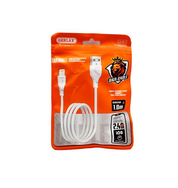 Cable Usb Lightning D3L Gerlax 1M Blanco